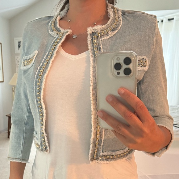 Generation Love Cropped Embellished Jean Jacket - Picture 4 of 5
